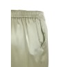 Pantalone Momonì Blocos in Satin di Seta Acquamarina